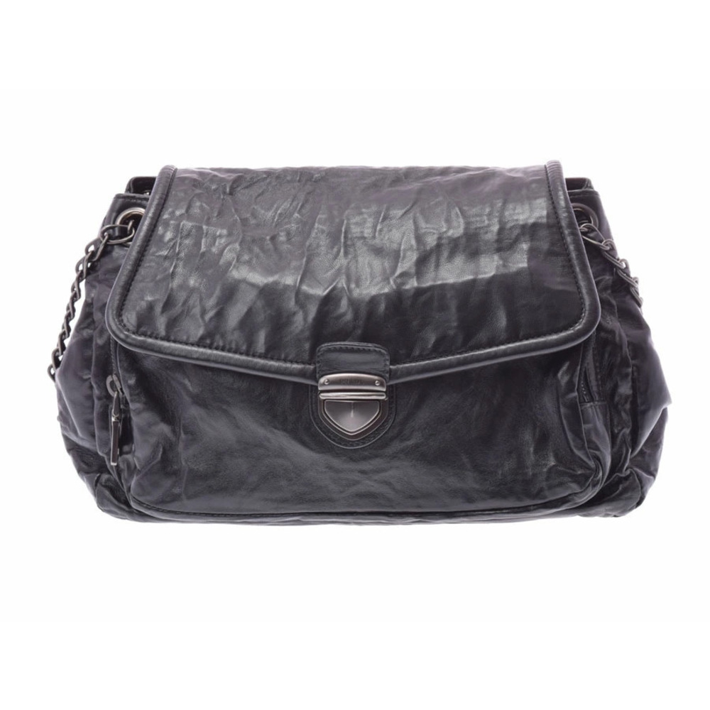 Prada Chain Shoulder Bag Black Leather Card